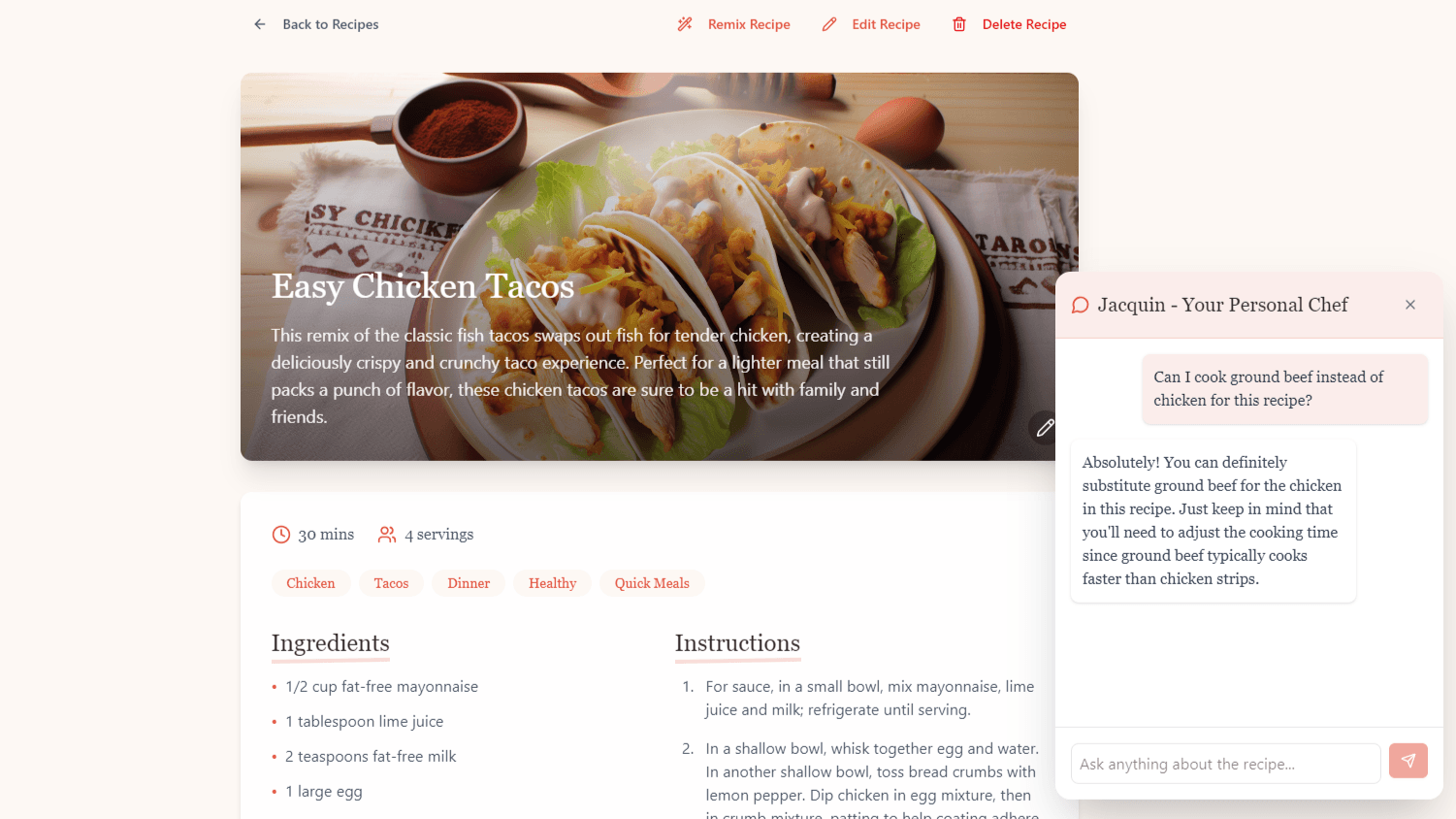 Farelo web app chat page