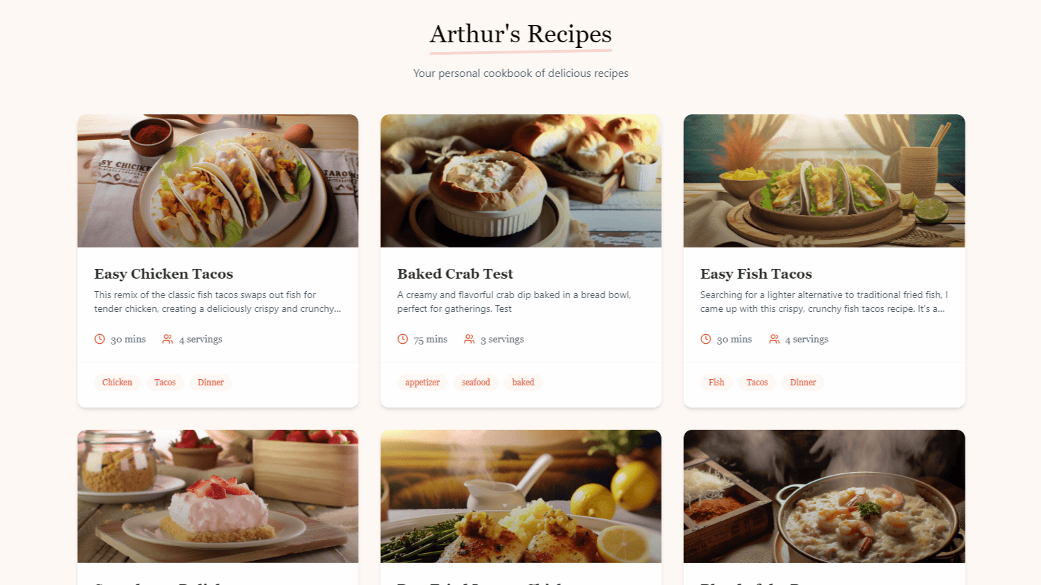 Farelo web app home page